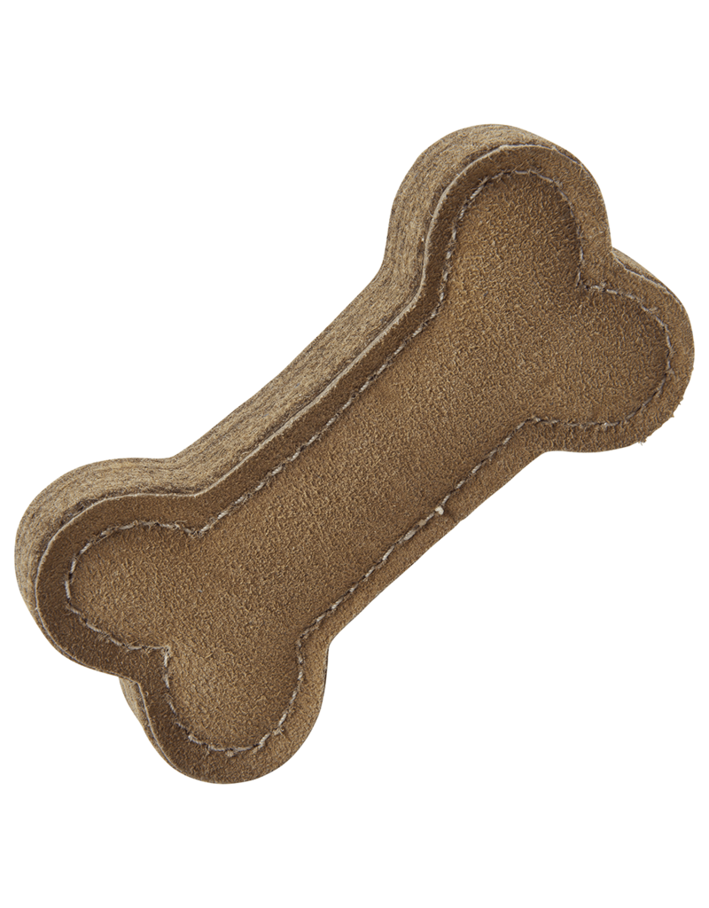 Ethical Pet Spot Dura-Fused Leather Bone Dog Toy 6 In