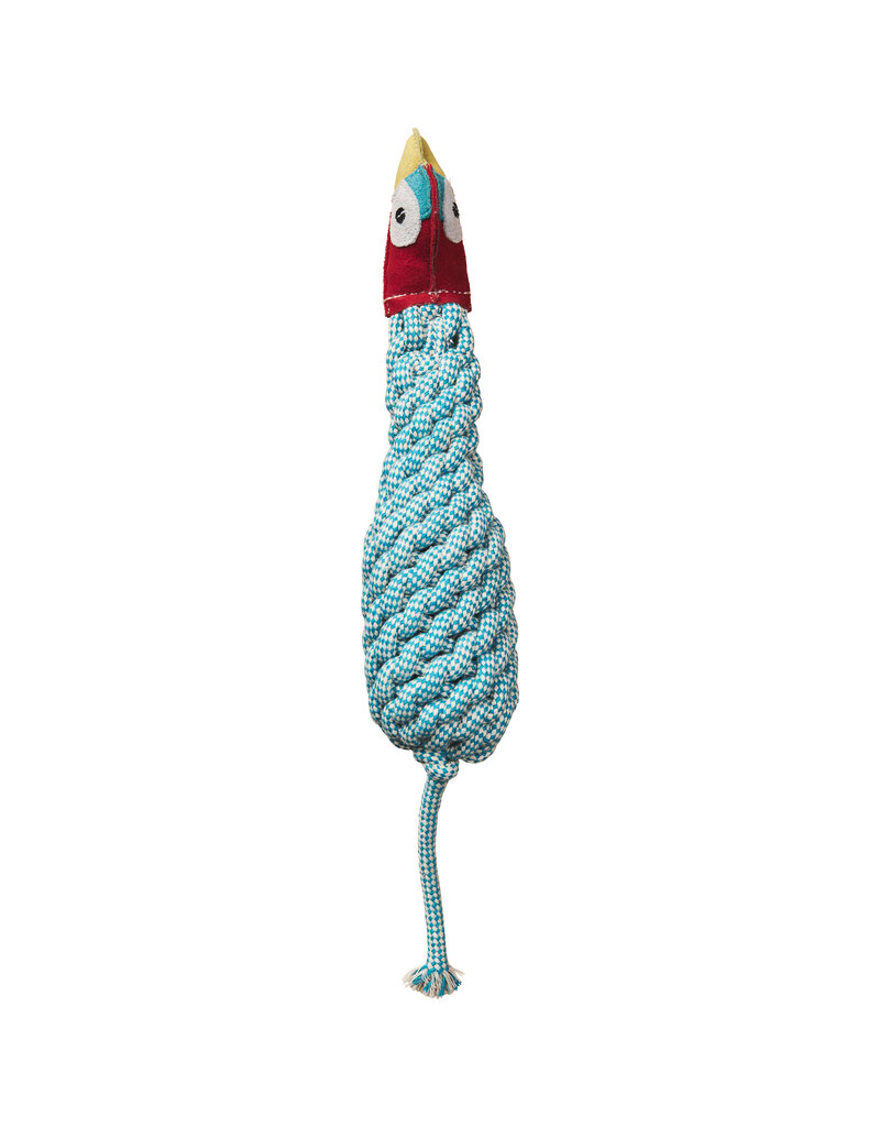 Ethical Pet Spot Dura-Fused Color Leather Dog Toy Bottle Parrot 13 In