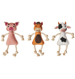 Ethical Pet Spot Dura-Fused Leather Barnyard Dog Toy Asst 14 In