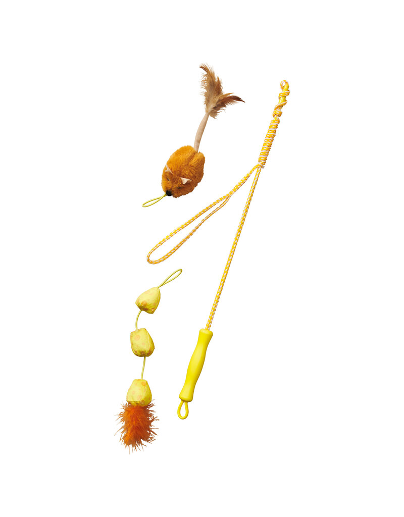 Ethical Pet Loopity Loop Wand Mouse/Cheese Cat Toy 18 In