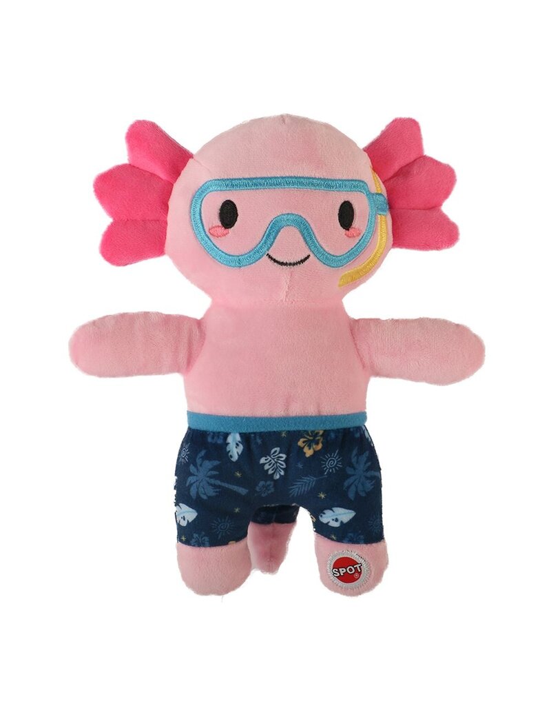 Ethical Pet Axolotl In Swimwear Plush Dog Toy Asst 10 In