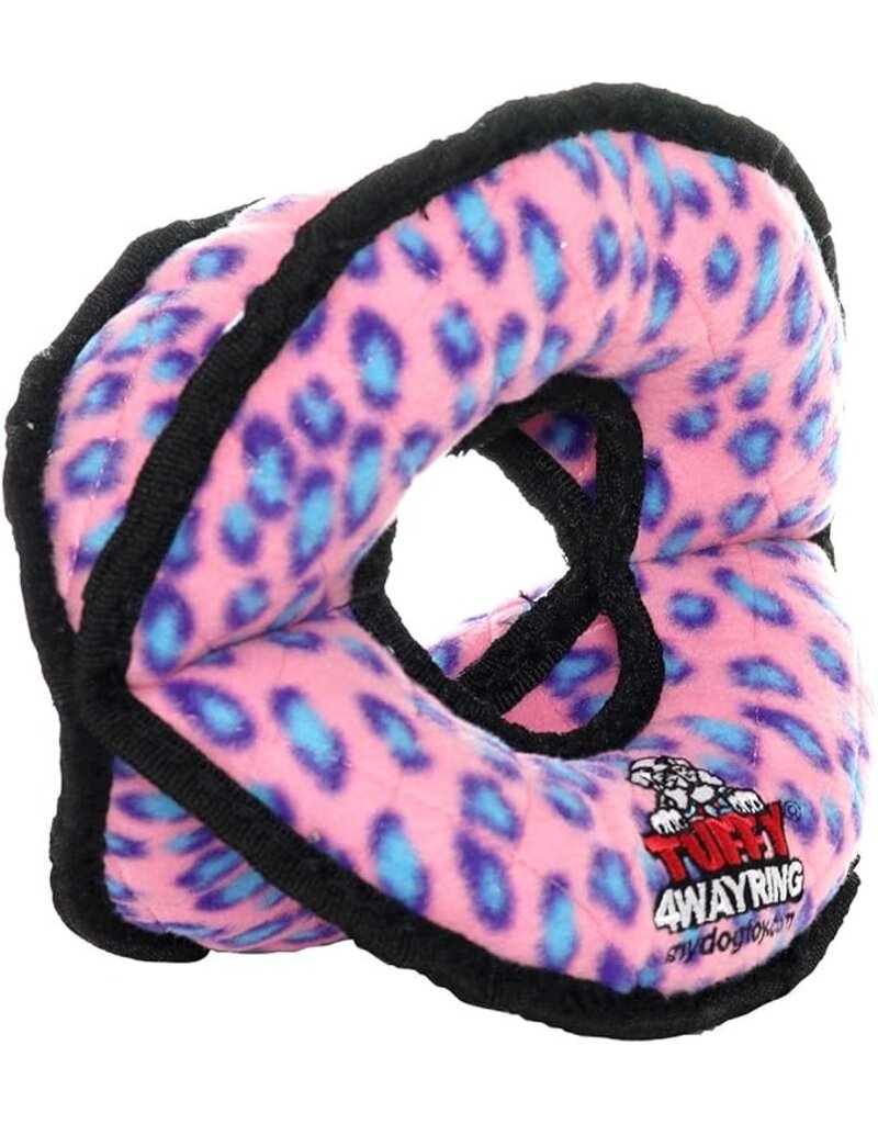 VIP Products Tuffy Durable Ultimate 4 Way Ring Dog Toy Pink