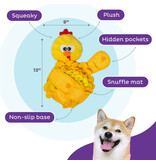 Outward Hound Outward Hound Snuffle Palz Interactive Plush Dog Puzzle & Snuffle Mat Chicken