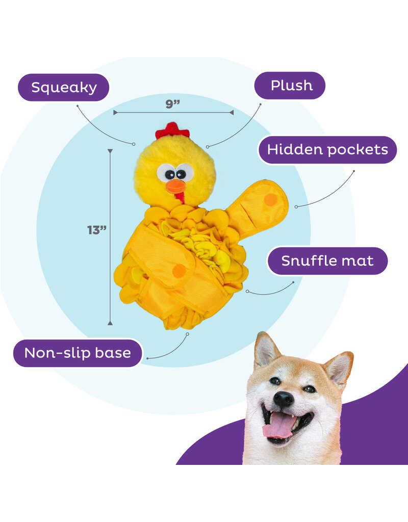 Outward Hound Outward Hound Snuffle Palz Interactive Plush Dog Puzzle & Snuffle Mat Chicken