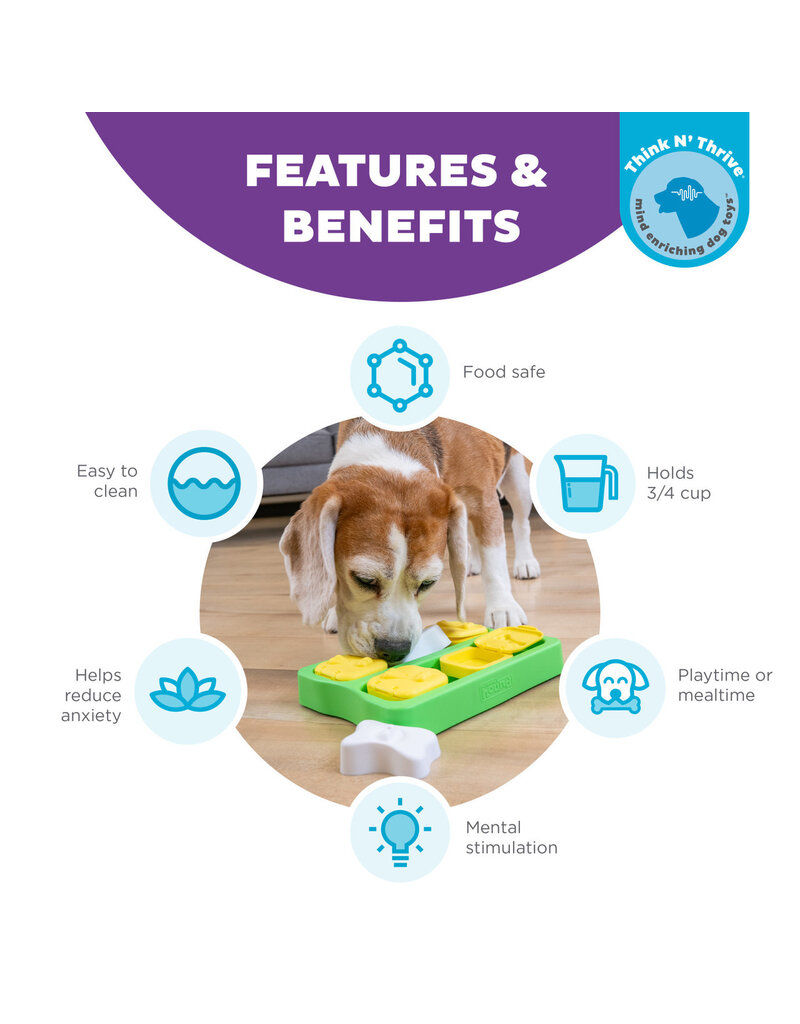 Outward Hound Outward Hound Brick Dog Puzzle Green Level 2