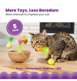 Outward Hound Catstages Hunt and Wobble Fruit Bowl Cat Toy