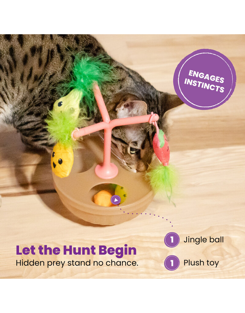 Outward Hound Catstages Hunt and Wobble Fruit Bowl Cat Toy