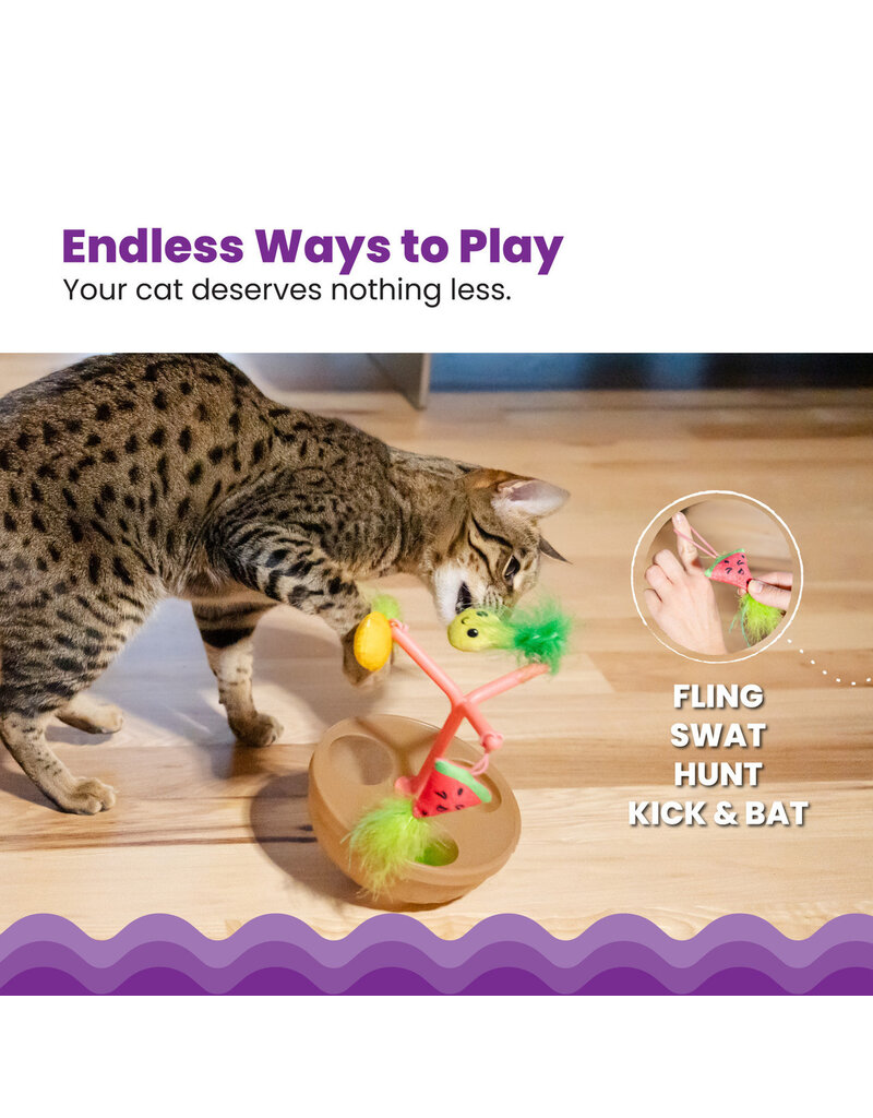 Outward Hound Catstages Hunt and Wobble Fruit Bowl Cat Toy