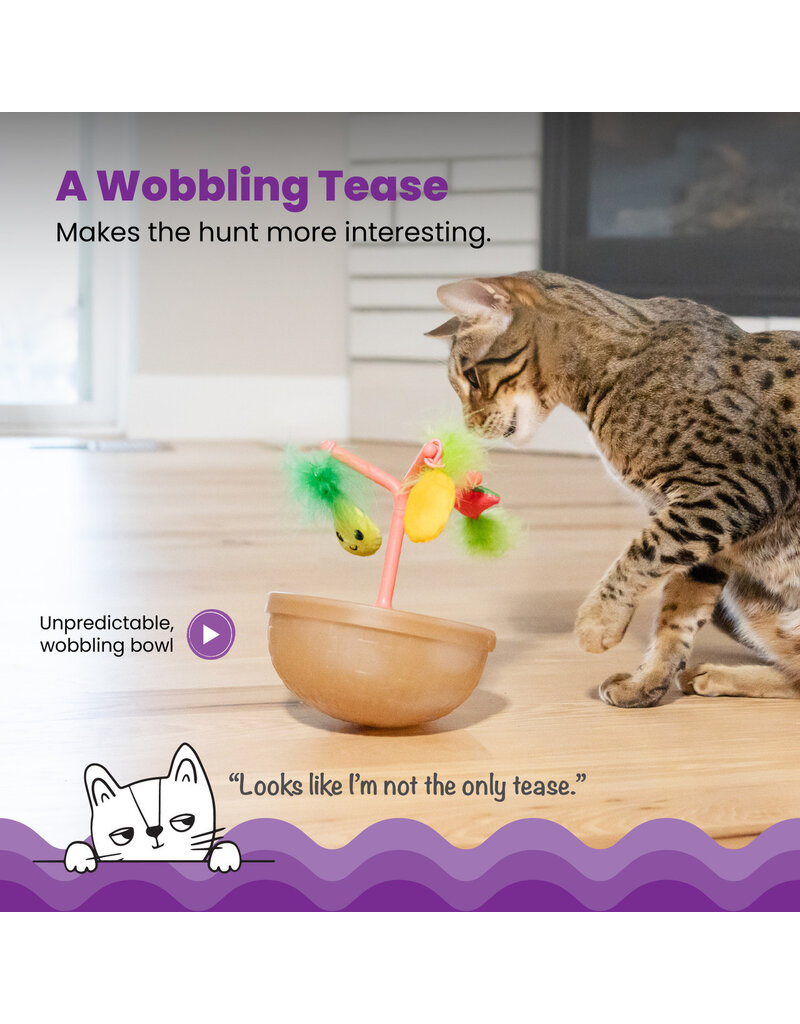 Outward Hound Catstages Hunt and Wobble Fruit Bowl Cat Toy