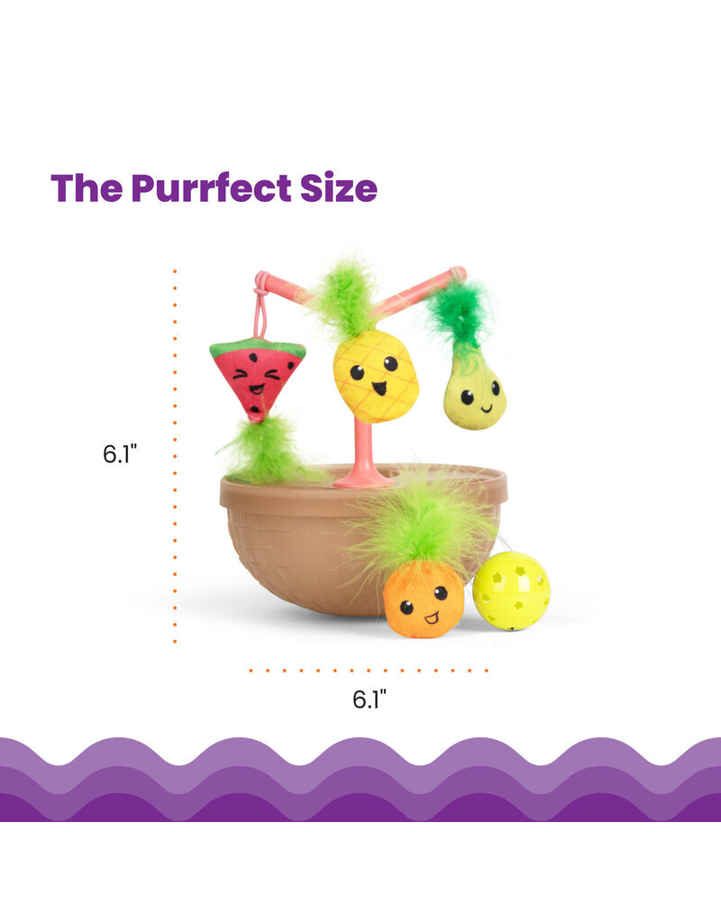 Outward Hound Catstages Hunt and Wobble Fruit Bowl Cat Toy