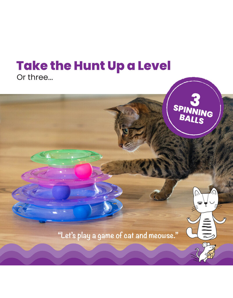 Outward Hound Catstages Meowsome Tower of Tracks Interactive Cat Toy
