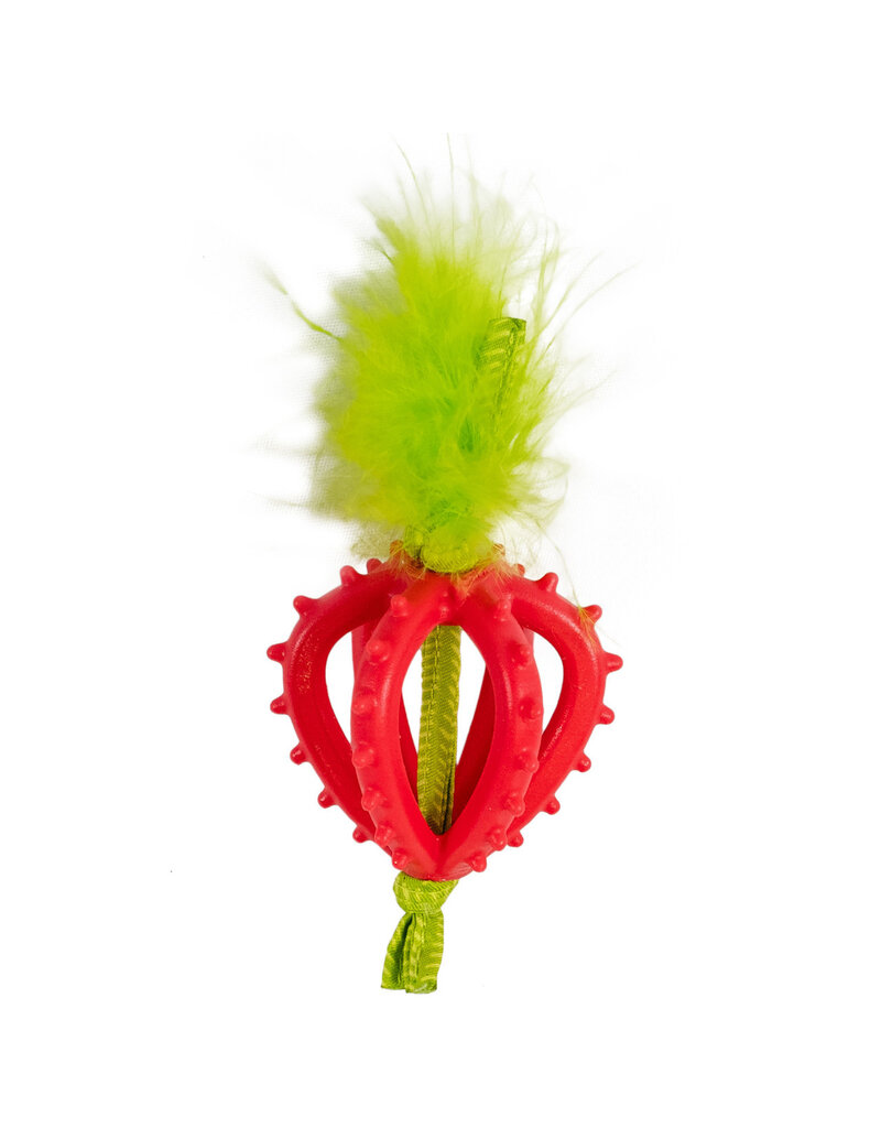 Outward Hound Catstages Dental Strawberry Teether Cat Toy