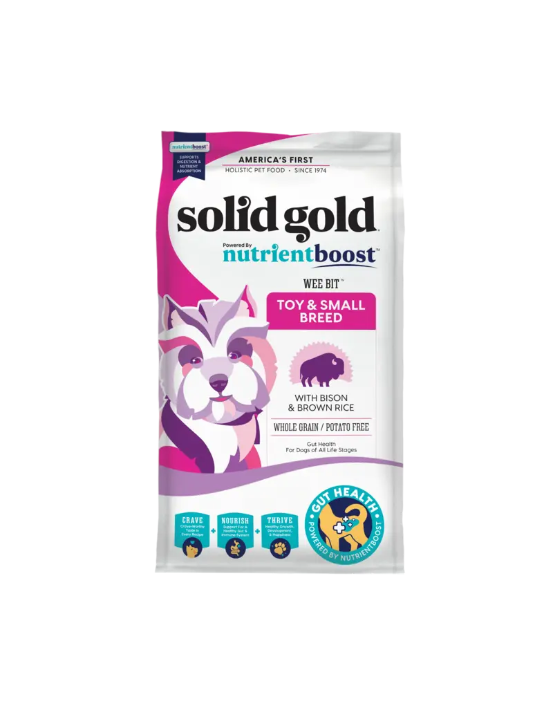 Solid Gold Solid Gold NutrientBoost Toy & Small Breed Bison Dry Dog Food 11 lbs