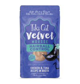 Tiki Pet Tiki Cat Velvet Mousse Hairball  Chicken/Tuna 2.8 Oz