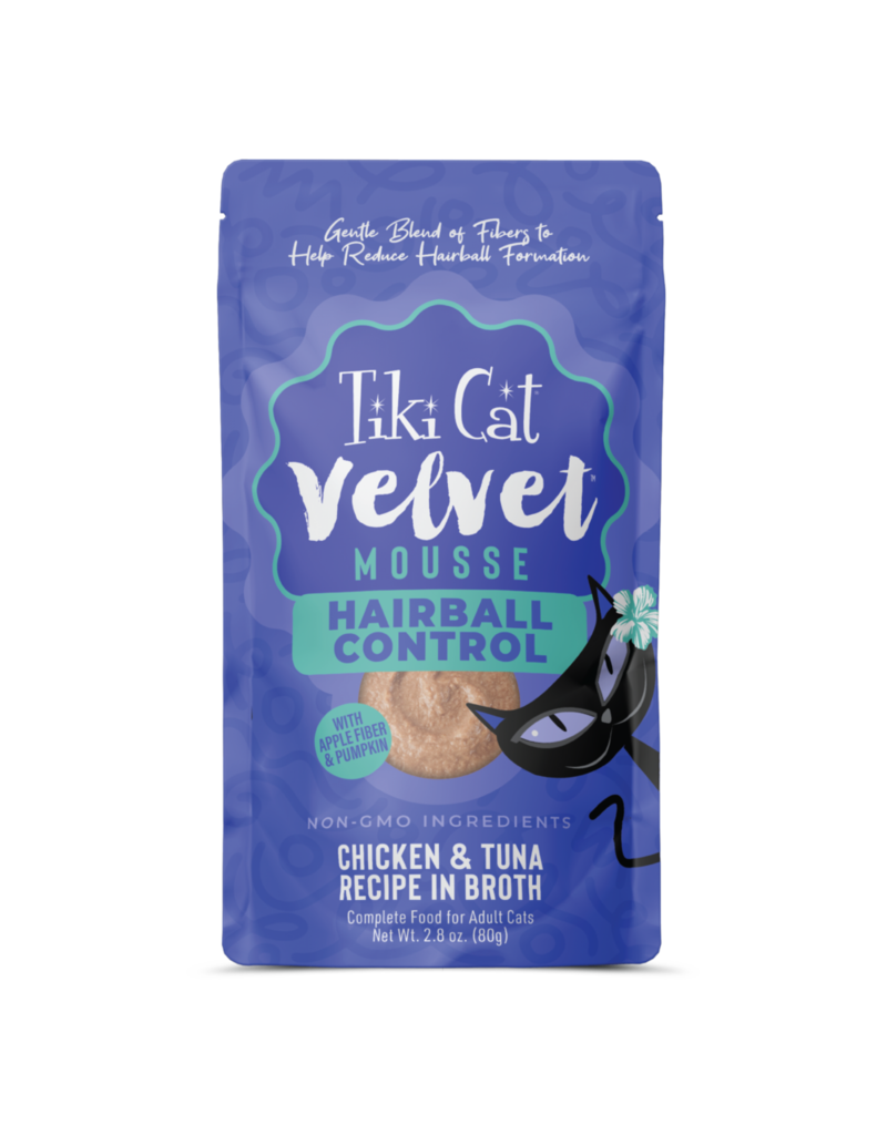 Tiki Pet Tiki Cat Velvet Mousse Hairball  Chicken/Tuna 2.8 Oz