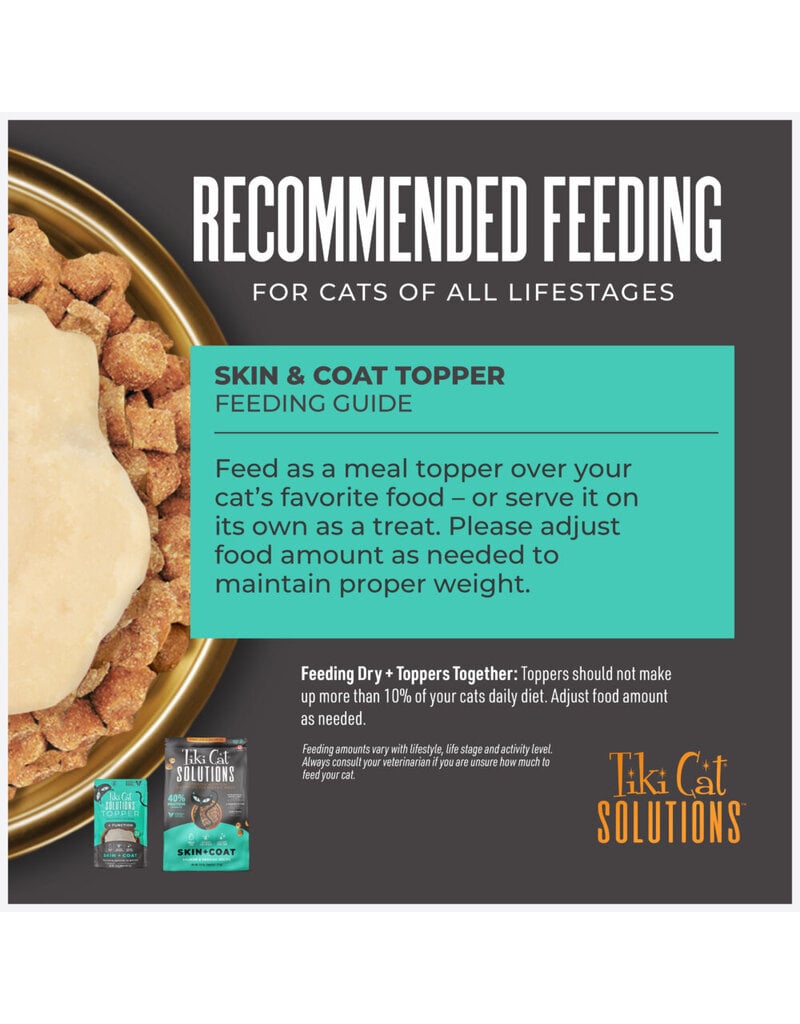Tiki Pet Tiki Cat Solutions Skin & Coat Topper Salmon in Broth 1.5 Oz Pouch
