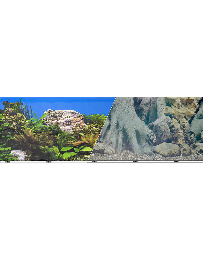 Blue Ribbon Pet Blue Ribbon  19" Background Dbl sided Tree Trunk & Freshwater Per Foot