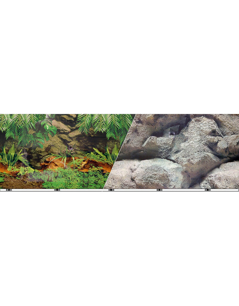 Blue Ribbon Pet Blue Ribbon 19" Dbl-Sided Boulder/Rainforest Aquarium Background Per Foot