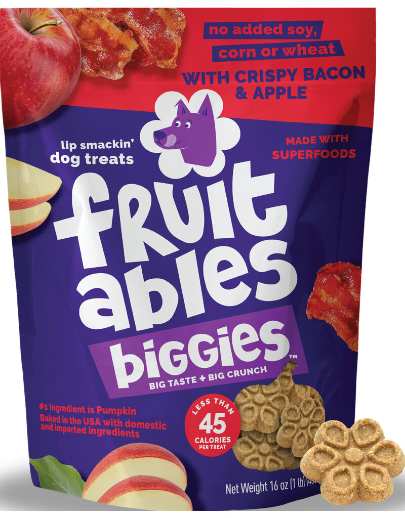 Fruitables Fruitables Biggie Dog Treats BC/Apple 16 Oz