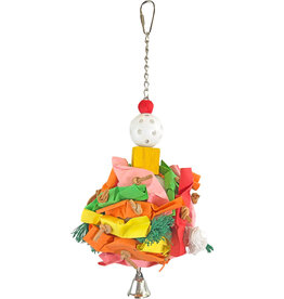 A&E Cage Company Happy Beaks Monster Ball With Bell Bird Toy