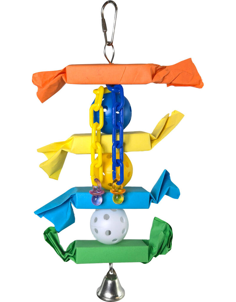 A&E Cage Company Happy Beaks Chewy Chomp Bell Bird Toy