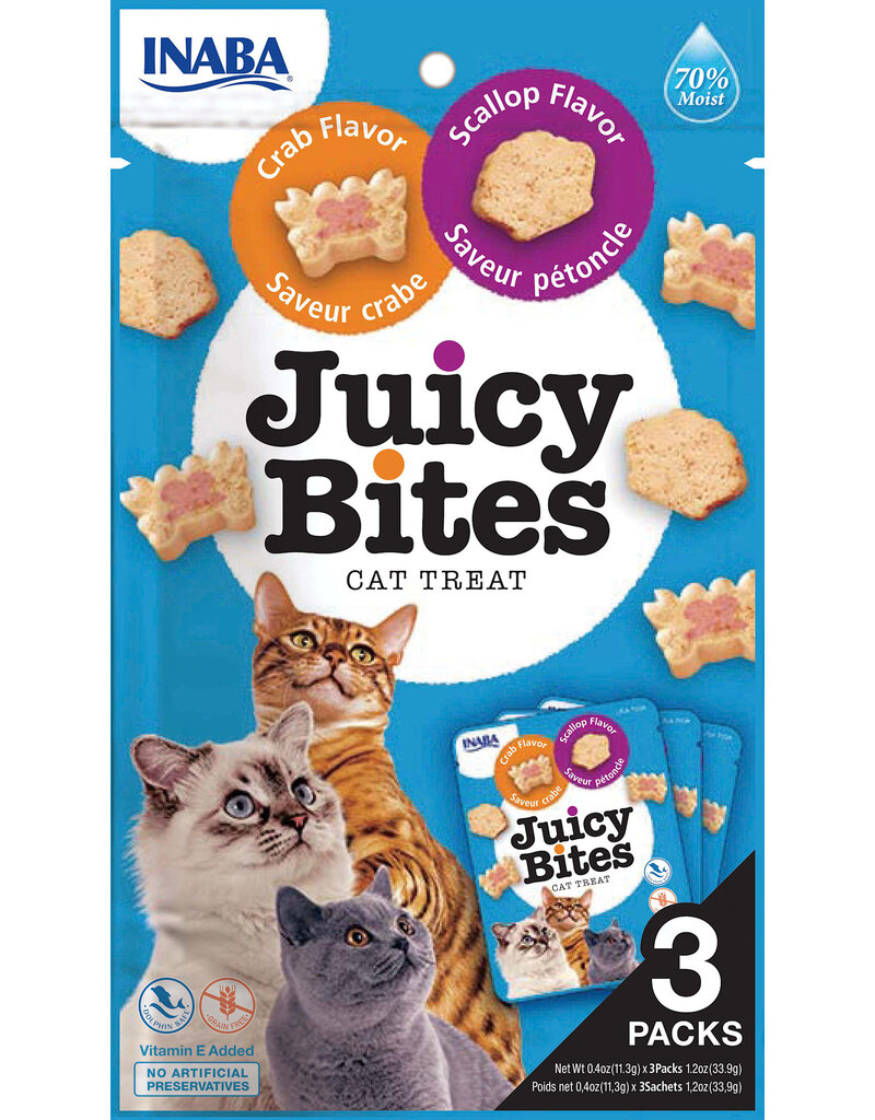 Inaba Inaba Juicy Bites Cat Treats Scallop/Crab 0.4oz 3pk
