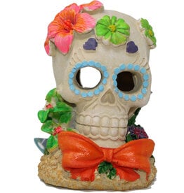 EXOTIC ENVIRONMENTS Exotic Environment Sugar Skull Aquarium Ornament