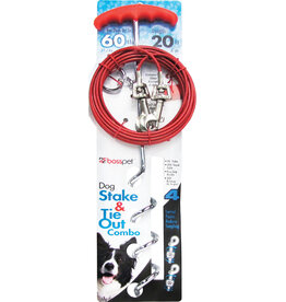 Boss/Pet Edge Boss Pet Spiral Stake/Cable Tieout 20 Ft