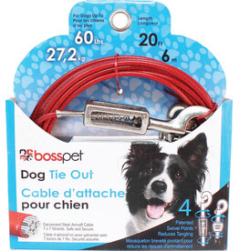 Boss/Pet Edge Boss Pet Tie-out 60lb LG 20ft spring