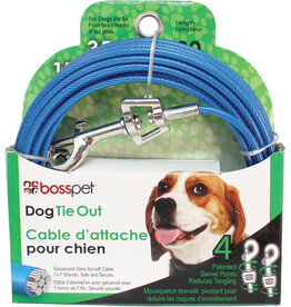 Boss/Pet Edge Boss Pet Tie-out 35lb MD 30ft Swivel Snap