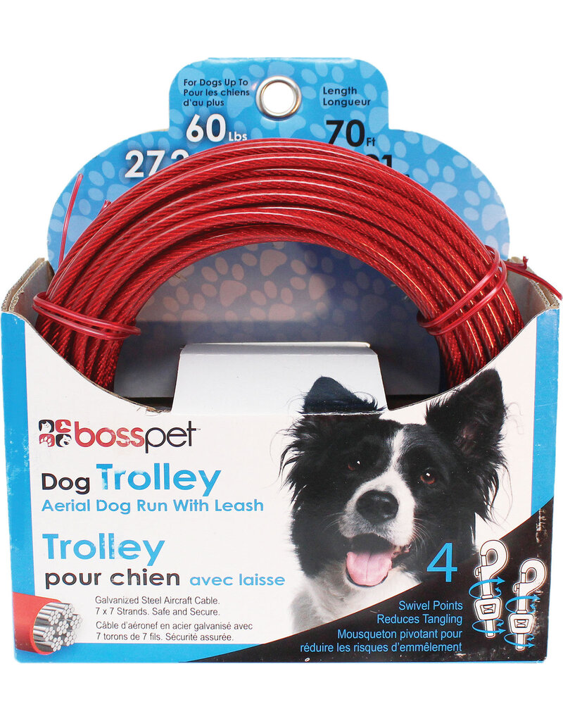 Boss/Pet Edge Boss Pet Trolley 60lb Lg 70 ft