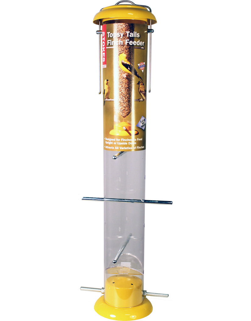 More Birds TUBE TOPSY TAILS FINCH FEEDER 1.5 lb capacity yellow