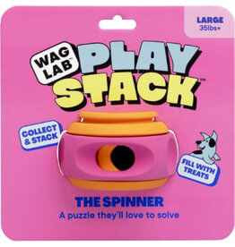 Waglab Waglab The Spinner Play Stack For Dogs Lg Pink/Orange