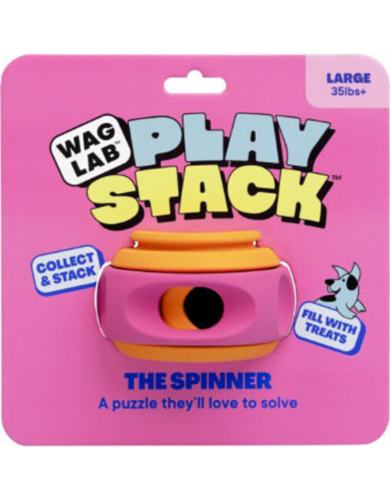 Waglab Waglab The Spinner Play Stack For Dogs Lg Pink/Orange