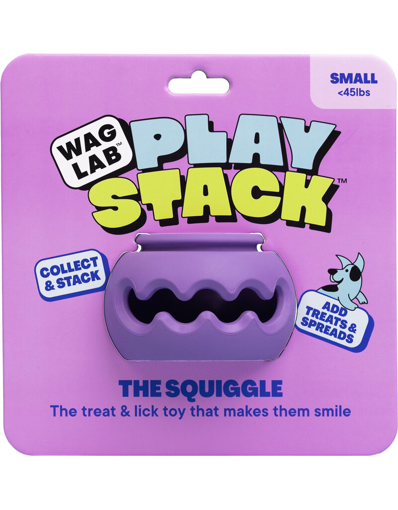 Waglab Waglab The Squiggle Play Stack For Dogs Sm Purple