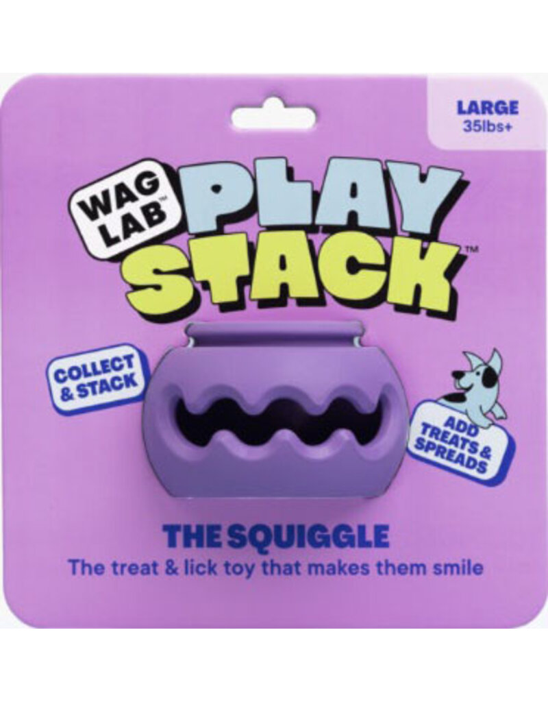 Waglab Waglab The Squiggle Play Stack For Dogs Lg Purple