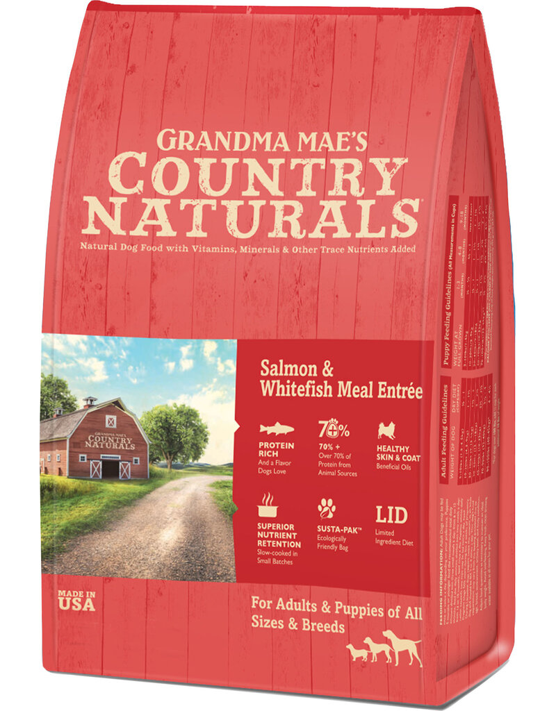 Grandma Mae's Country Naturals COUNTRY NATURALS LID  Salmon & Whitefish 24lb Dog Food