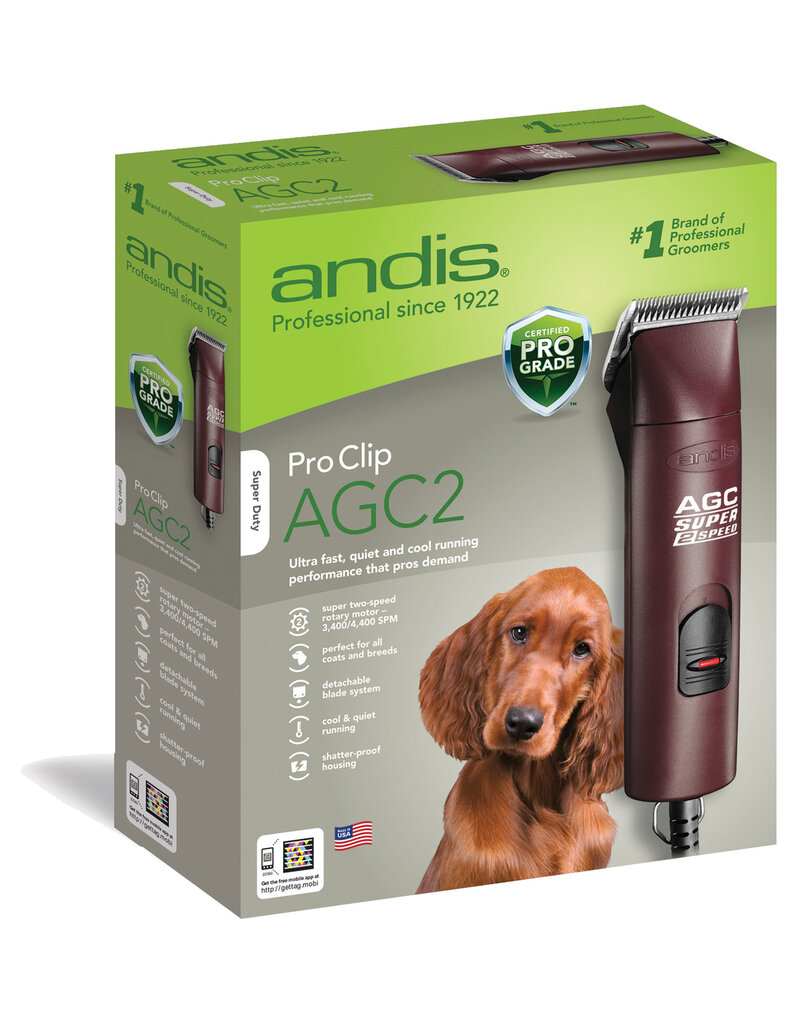 ANDIS Andis  Proclip AGC Super 2 Speed Clipper For Pets Burgandy
