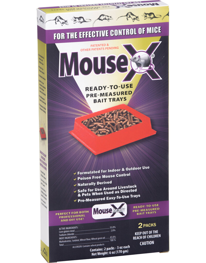 Ecoclear Mousex Ready Trays Pre-measured Rodent Bait Trays 2 Pk
