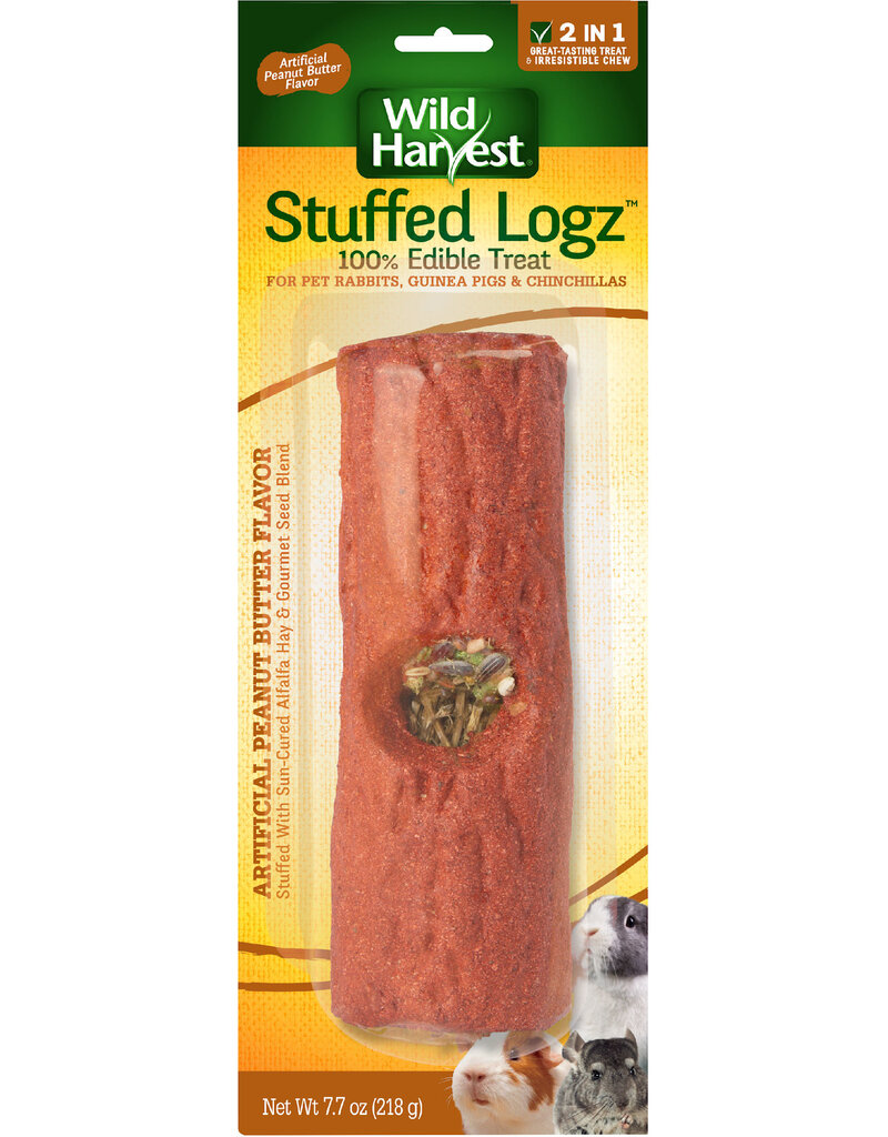 Spectrum Wild Harvest Stuffed Logz Small Animal Treat PB 7.7 Oz