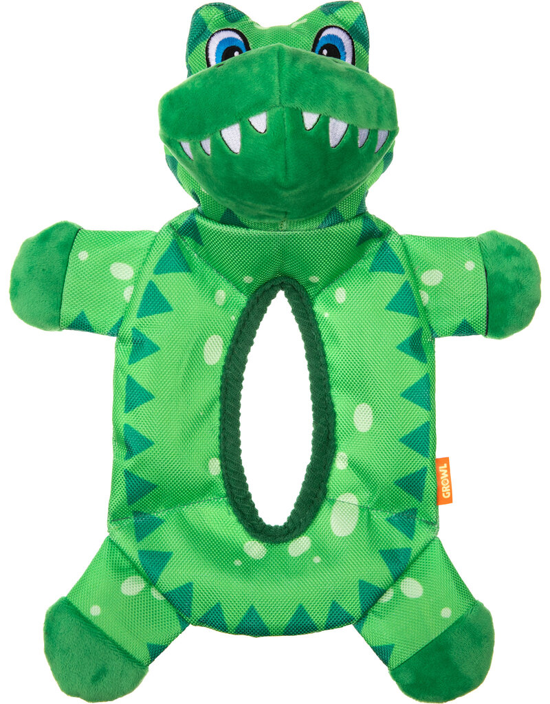 Growls Bruizers Dog Toy Gator Green