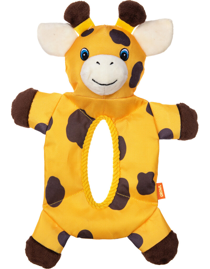 Growls Bruizers Dog Toy Giraffe Yellow