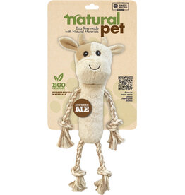Natural Pet Natural Pet Cow Plush W/Rope Dog Toy