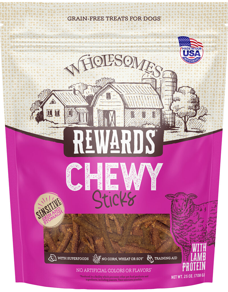 Wholesomes Wholesome Rewards Chewy Sticks Dog Treats Lamb 25 Oz