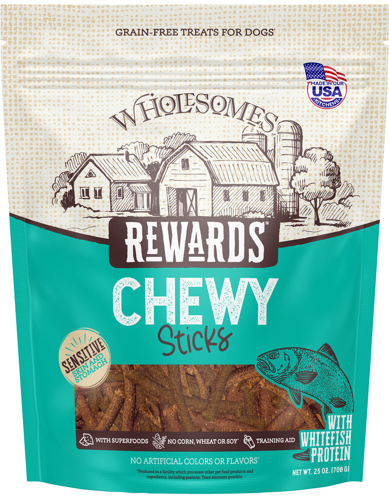 Wholesomes Wholesome Rewards Chewy Sticks Dog Treats Whitefish 25 Oz