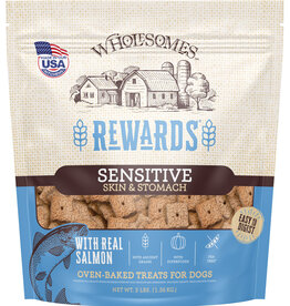 Wholesomes Wholesome Rewards Sensitive Stomach Biscuits Dog Treats Salmon Sm 3 LB