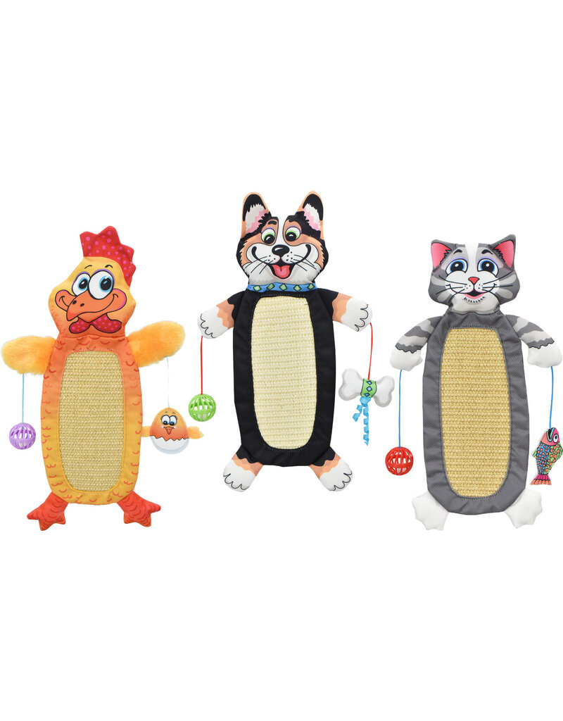 Multipet Inc Fuzzu Cat Mat Cat Toys Asst 15 In