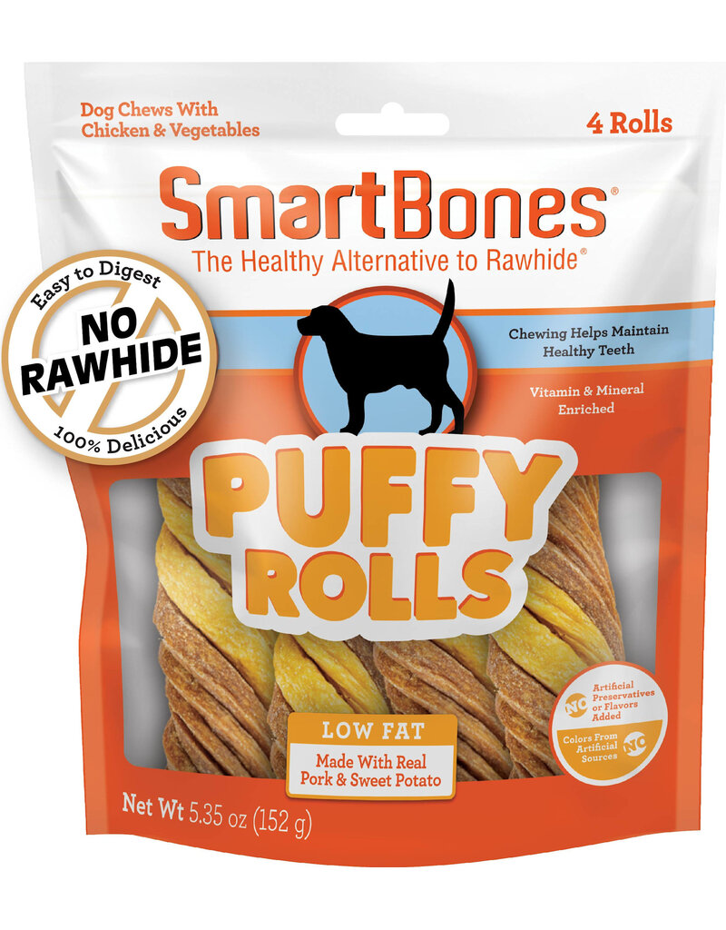 Smartbones Smartbones Puffy Rolls Dog Treats Sweet Potato 4 Pk