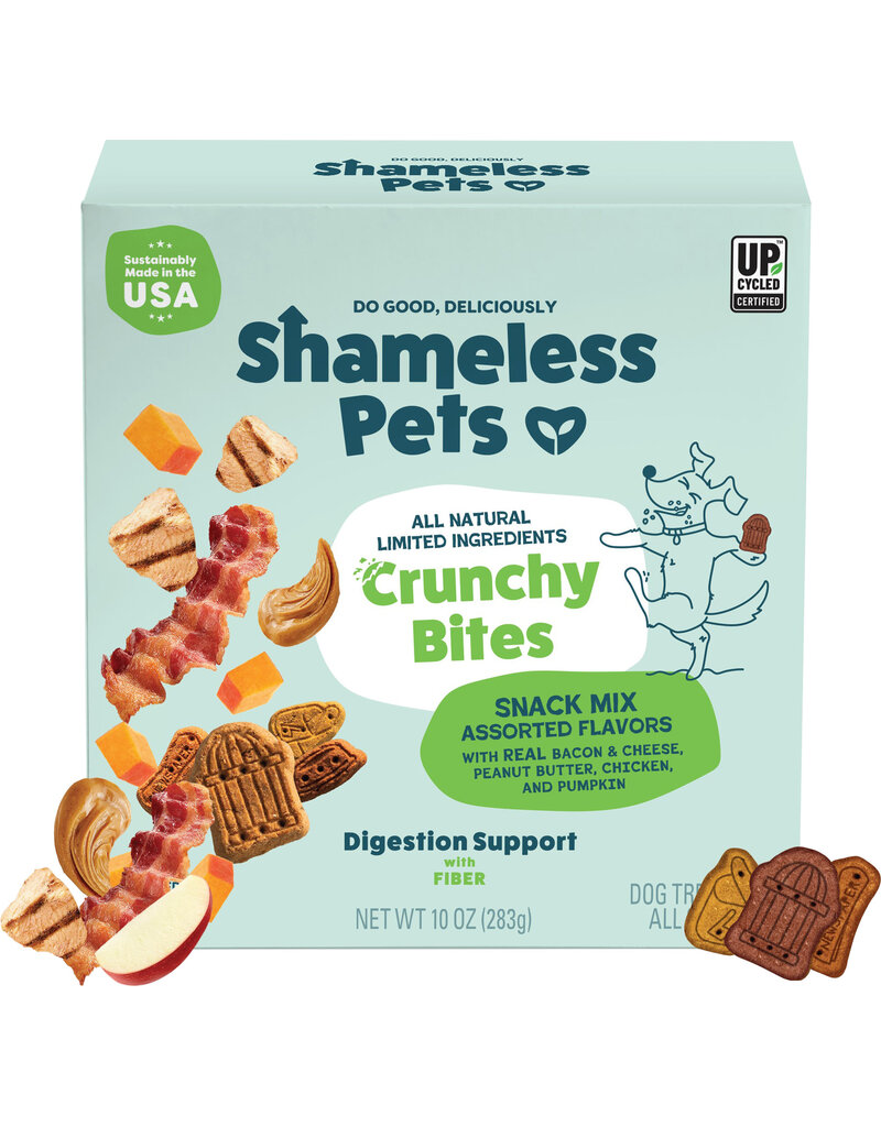 Shameless Pet Shameless Crunchy Bites Dog Treats Bacon/Cheese/Peanut Butter  10 Oz