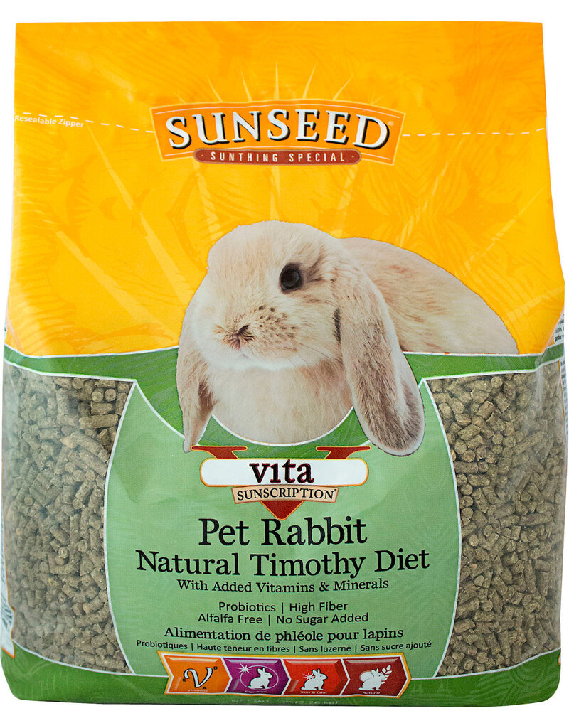 Sun Seed Sunseed  Vita Pet Rabbit Food Natural Timothy Diet 5lb